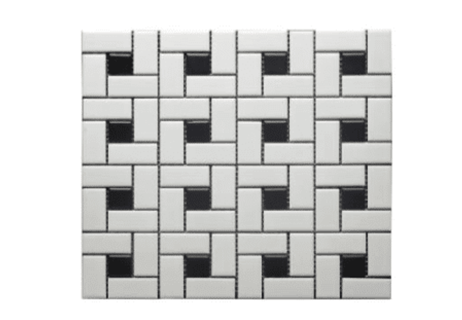 Mango Tile Pinwheel Black Dot Gl3ka2b, Mango Tile and Mosaics