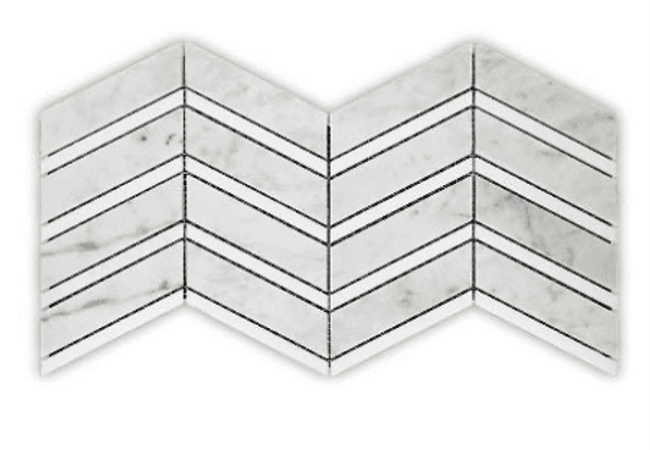 Mango Tile Roma Grey Chevron MG895, Mango Tile and Mosaics