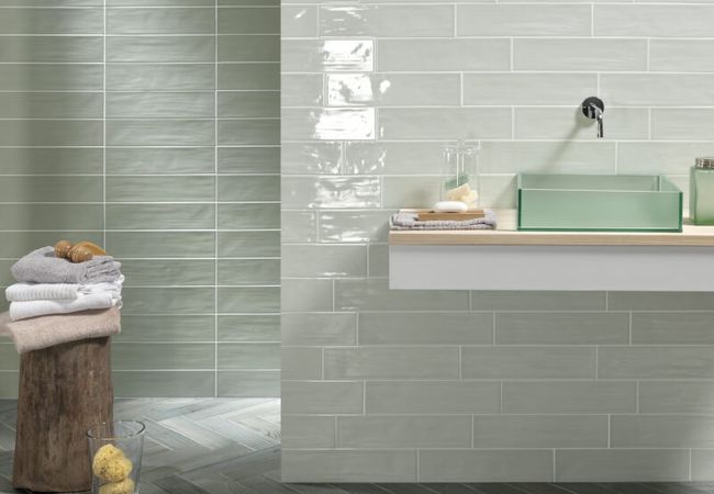 Midgley West Circa Tile 37 Eton Green Tile 4"x15" - Glossy view 2