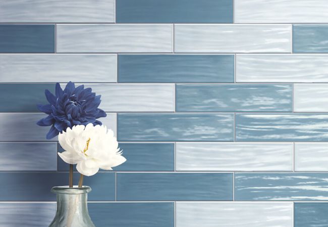 Midgley West Circa Tile 37 Ocean Tile 4"x15" - Glossy view 2