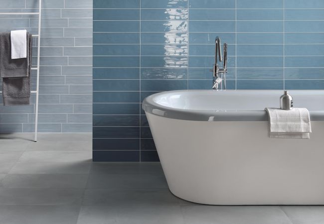 Midgley West Circa Tile 37 Sea Tile 4"x15" - Glossy view 2