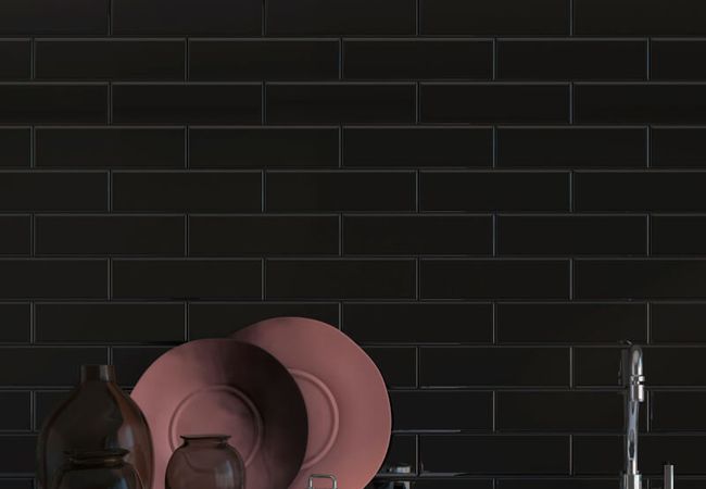 Midgley West Color Mind Black Tile 3"x10" - Matte view 2