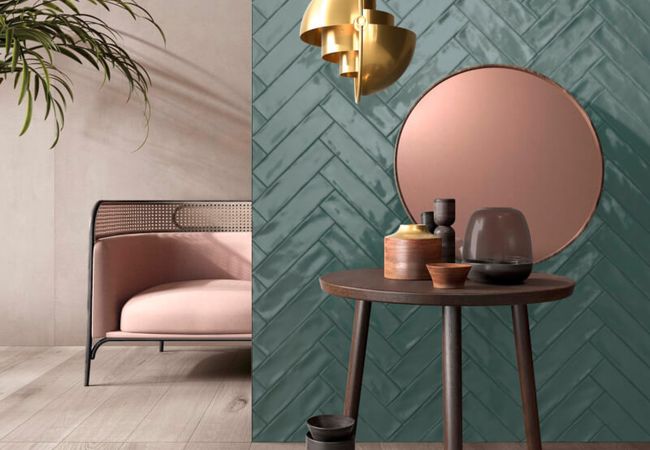 Midgley West Crossroad Brick Sage Tile 3"x12" - Glossy view 2