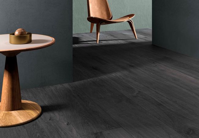 Midgley West Crossroad Wood Coal Tile 10"x80" - Glossy view 2