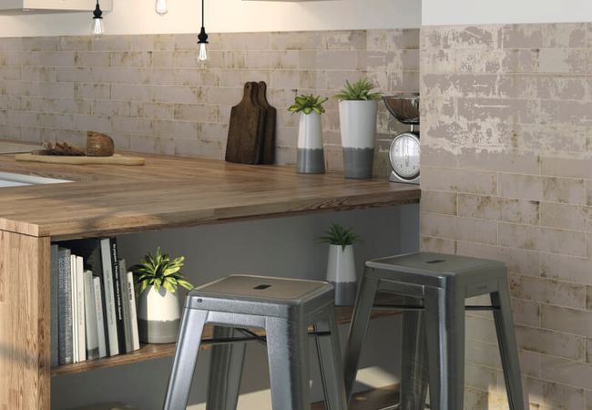 Midgley West Grunge Grey Tile 3"x12" - Shiny view 2