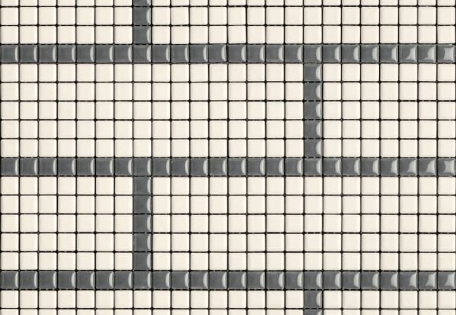 Midgley West Highline Dark Grey / Ghiaccio Mosaic Tile 0.5"x0.5" - Seta