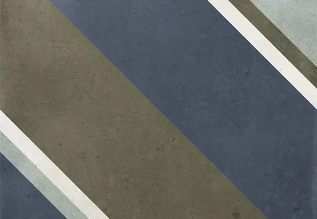 Midgley West Small Trend Navy Tile 5"x4.25" Hexagon - Bright