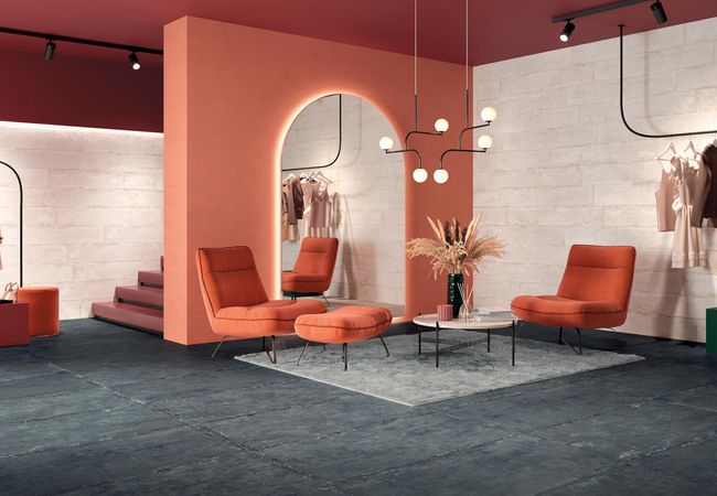 Midgley West Artile Black Gold Tile 24"x48" - Natural view 2