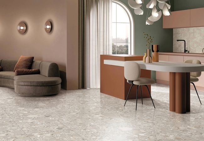 Midgley West Cobbles Beige Tile 24"x24" - Matte view 2