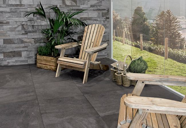 Midgley West Denverstone Antracite Tile 12"x24" Muretto 3D - Natural view 2