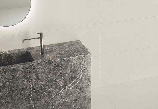 Midgley West Elements Contemporary White Tile 24"x48" - Natural view 2