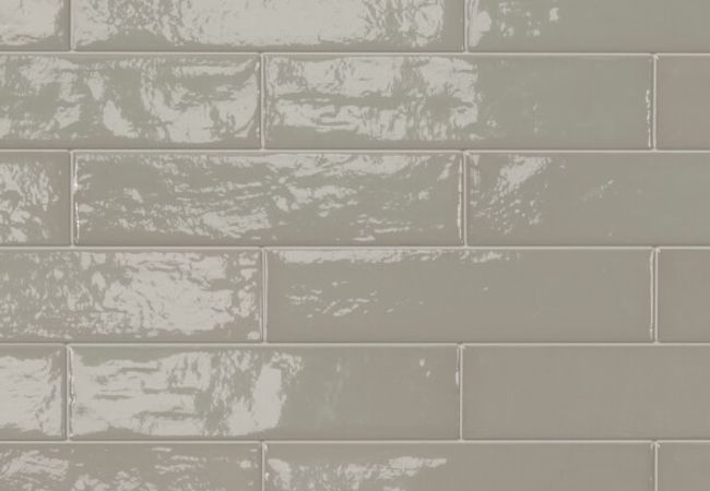 Midgley West Elements Design Grey Tile 3"x12" Brick - Glossy