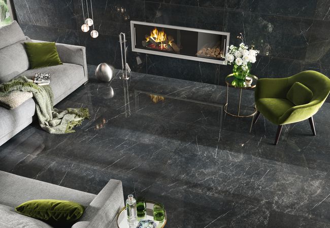 Midgley West Imperial Nero Imperiale Tile 12"x48" - Polished view 2