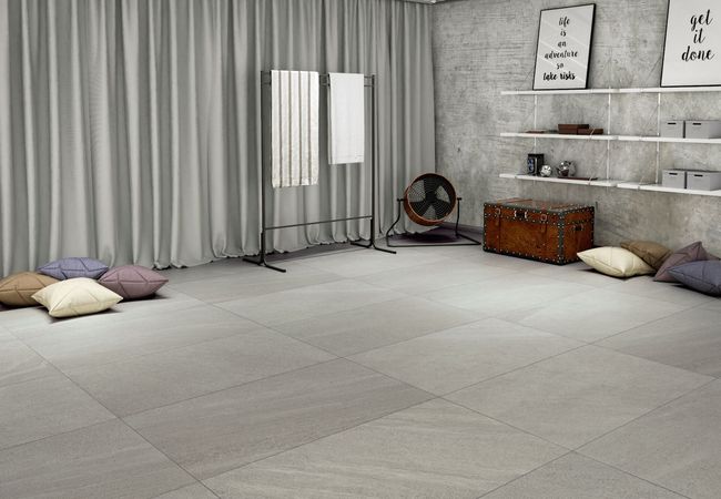 Midgley West Limestone Ash Mosaic Tile 2"x2" - Natural view 2