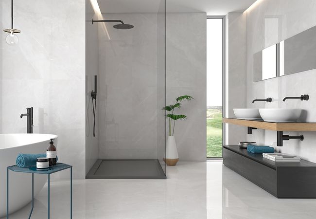 Midgley West Magda Bianco Tile 24"x24" - Polished view 2