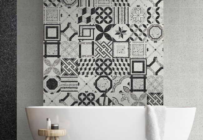 Midgley West Marmette Decoro Triangolo Tile 24"x24" - Matte view 2