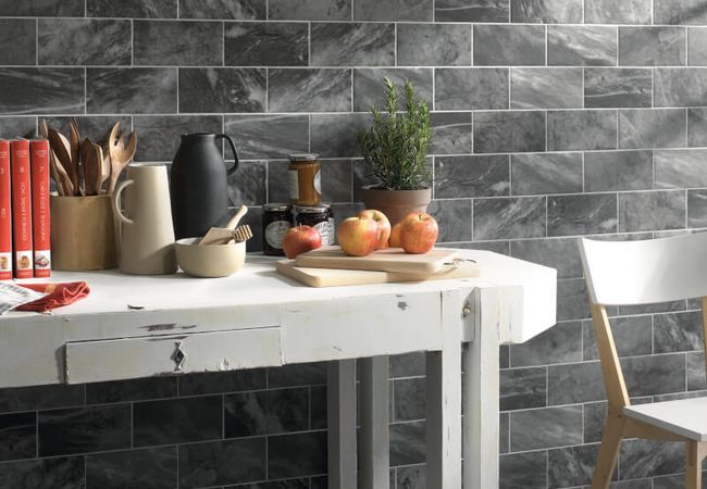 Midgley West Marmi Apuani Black Tile 16"x16" - Natural view 2