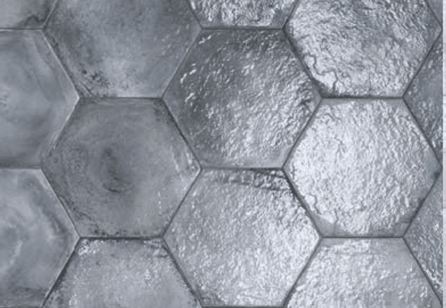 Midgley West Murano Blu Esagona Laguna Mix Tile 9.5"x11" Hex - Glossy