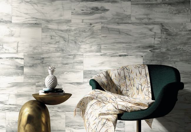 Midgley West Petrified Wood White Tile 8"x48" - Polished view 2