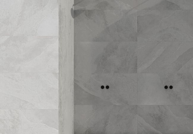 Midgley West Slash Dark Grey Tile 12"x24" - Natural view 2