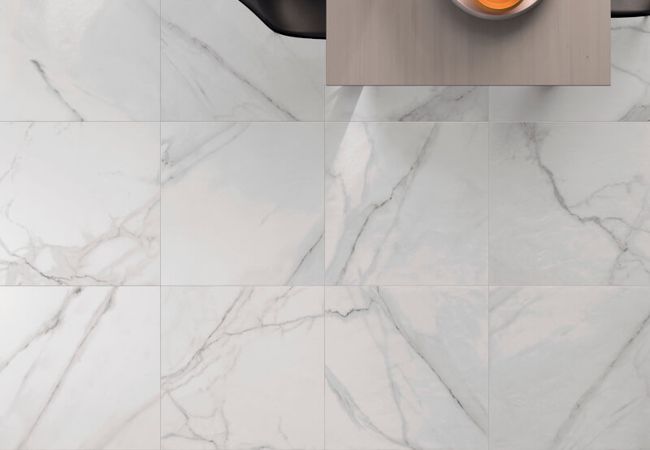 Midgley West Supreme Royal Statuario Mosaic Tile 2"x2" - Honed view 2