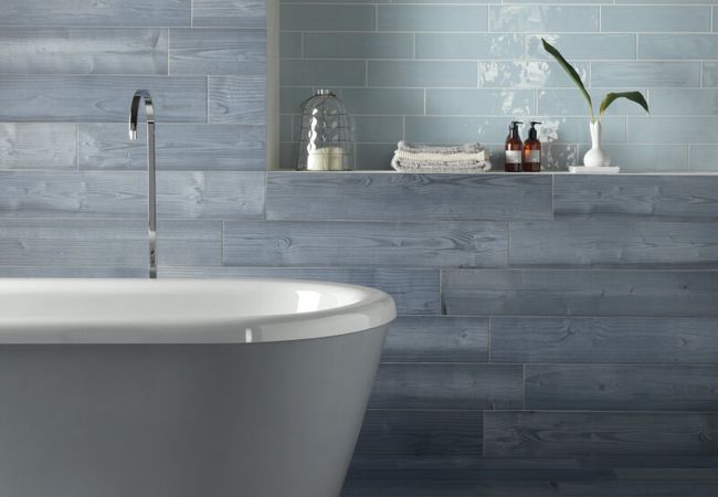 Midgley West Tulip Blue Tile 6"x36" - Natural view 2