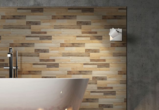 Midgley West Vintage Marrone Tile 6"x24" - Natural view 2