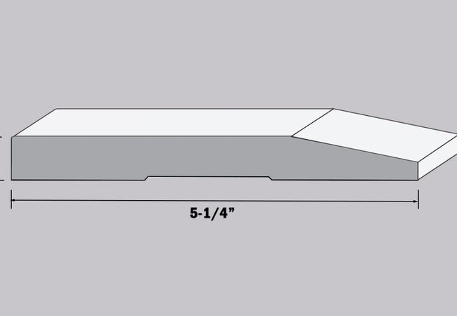 NAF - Floors@Work MDF Primed Modern Edge Bevel Baseboard 5 1/4"