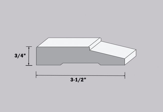 NAF - Floors@Work MDF Primed Bevel Step Casing 3 1/2"