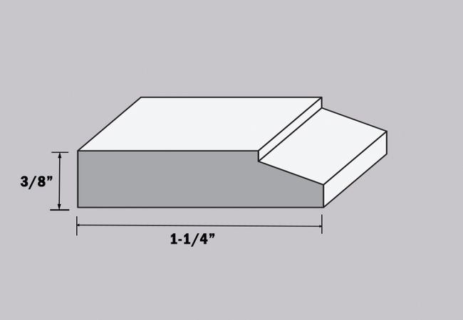 NAF - Floors@Work MDF Primed Bevel Step Shoe Mould 1 1/4" x 10'