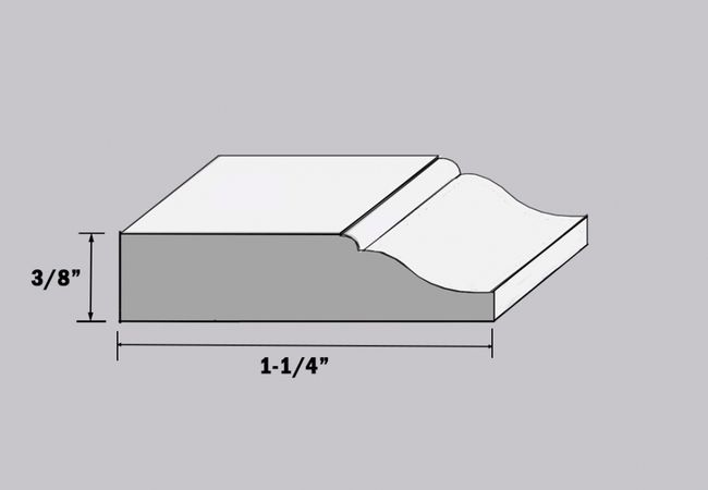 NAF - Floors@Work MDF Primed Colonial Shoe Mould 1 1/4" x 8'