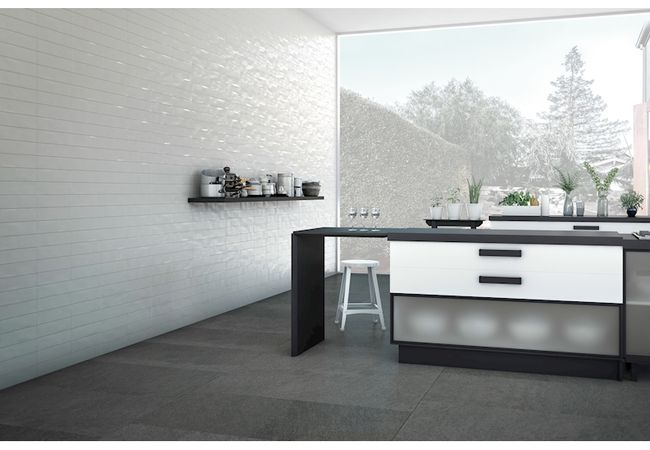 Neshada Tile Maiolica White Gloss 3" x 12" Ceramic