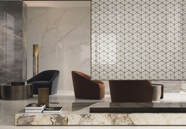 Neshada Tile Diamante Bianco Glass Mosaic DGMT1256