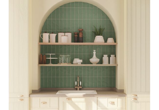 Neshada Tile Borgo Green Matte 2.5" x 8" Porcelain