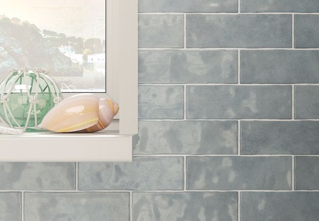 Neshada Tile Borgo Marine Crackle Gloss 2.5" x 8" Porcelain
