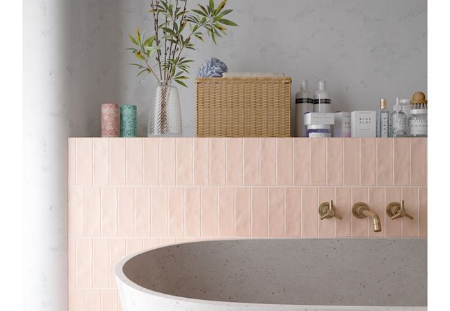 Neshada Tile Borgo Pink Matte 2.5" x 8" Porcelain