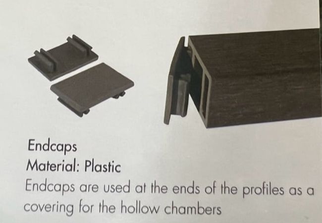 NewTechWood EC 17 End Caps Compatible With UH17 Screen and Partition Beams Available in all UH17 Colors