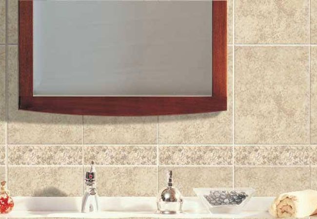 Olympia Andes Matte Ceramic Wall Tiles Color: Almond, Ivory, Light Grey Size 10" X 8"