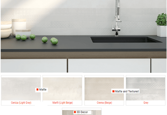 Olympia Cast Matte Ceramic Wall Tiles Size: 12" X 35"