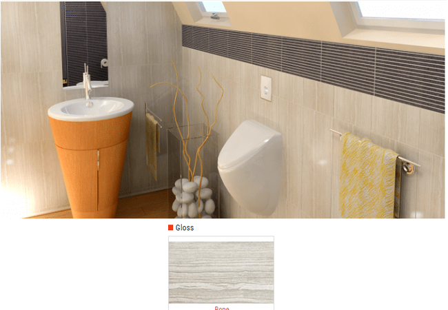 Olympia Zenith Gloss Ceramic Wall Tiles Color: Bone Size: 8 X 20