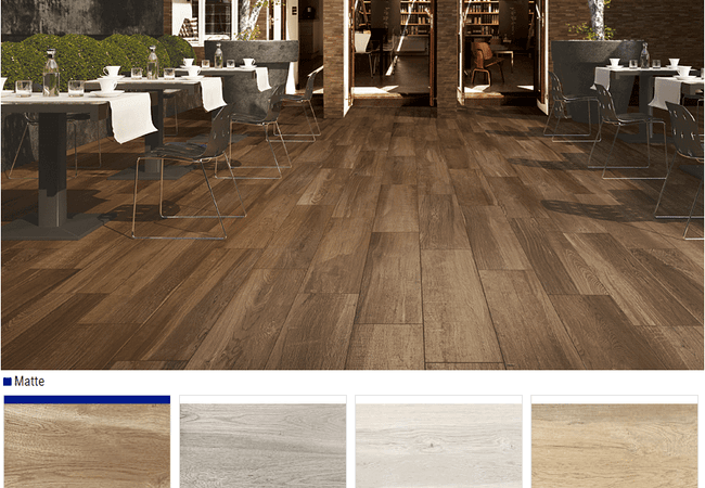 Olympia Aequa Matte Wood Look Porcelain Tiles Color: Castor, Cirrus, Nix, Tur Size: 8x32