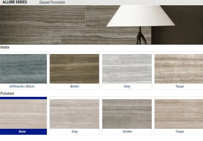 Olympia Allure Matte and Polished Glazed Porcelain Tile Color: Anthracite, Bone, Brown Grey, Smoke, Taupe Size: 12 X 24