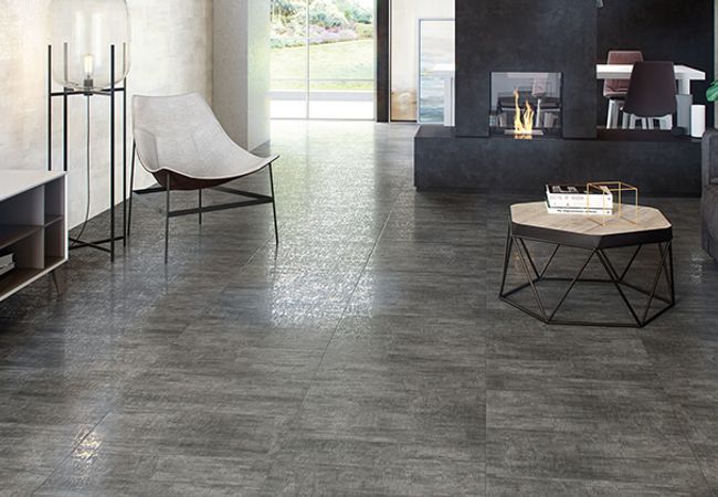 Olympia Biel Matte Glazed Porcelain Tile Color: Anthracite Dark Grey, Bianco White Size: 12x24