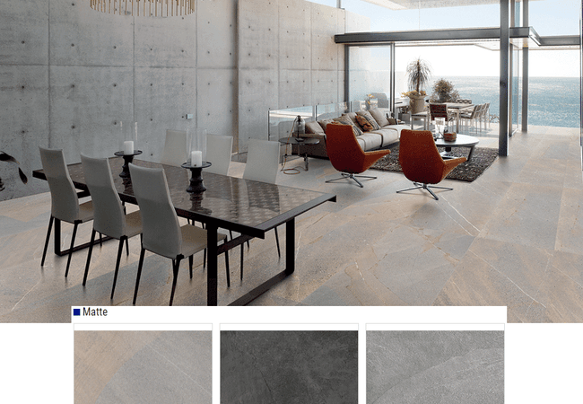 Olympia Cornerstone Matte Porcelain Tiles Color: Granite Stone, Slate Black, Slate Grey Size: 24x48 12x48 12x24