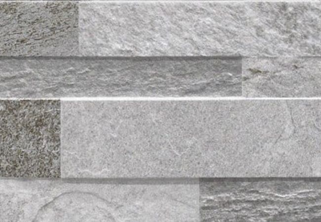 Olympia Cubics Glazed Porcelain Tiles Color: Grey, Multicolour, White Size: 6x24 view 2