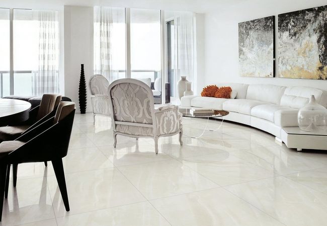 Olympia Himalaya Polished Glazed Porcelain Tiles Color: Grey, Light Grey, White Size: 24x24