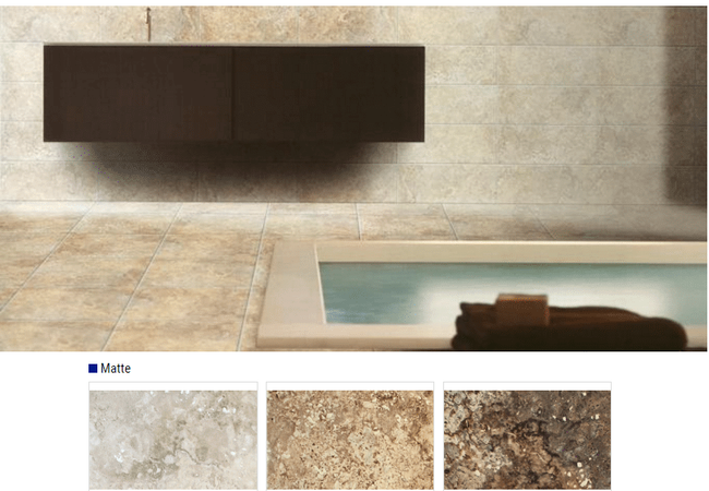 Olympia Imperial Matte Glazed Porcelain Tiles Color: White, Beige, Noce Size: 13x13 12x24
