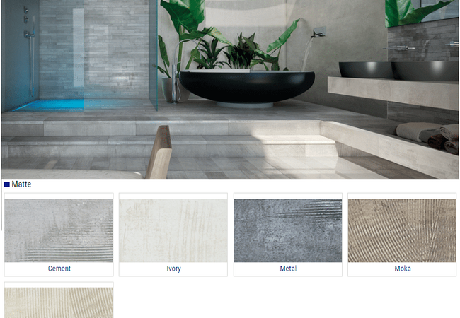 Olympia Kendo Matte Porcelain Tiles Color: Cement, Ivory, Metal, Moka, Sand Size: 6.5x40
