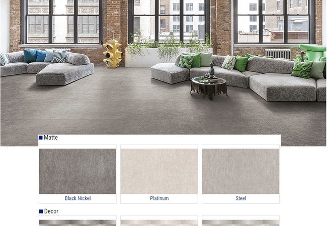 Olympia Metal it Matte Porcelain Tiles Color: Black Nickel, Platinum, Steel Size: 24x24 12x24