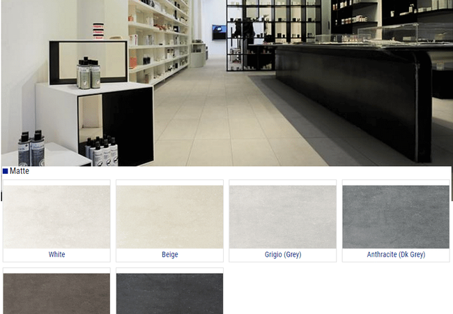 Olympia Rock Matte Porcelain Tiles Color: White, Beige, Grigio Grey ...